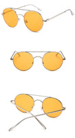 Sunglasses Yellow Round Womens Vintage