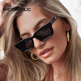 Vintage Square Sunglasses Women Brand Retro Cat Eye Small Frame Sun Glasses For Female Travel Style Oculos De Sol