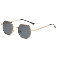 Luxury Square Sunglasses Men Women Fashion Small Frame Polygon Sun Glasses Metal Vintage Retro Brand Octagon Gafas De Sol