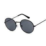 Retro Round Yellow Sunglasses Woman Brand Designer Sun Glasses For Female Male/man Alloy Mirror Oculos De Sol