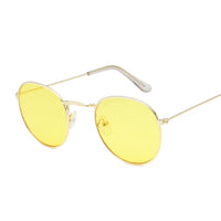 Metal Small Round Sunglasses Woman Vintage Brand Travel Classic Sun Glasses Female Fashion Retro Lunette De Soleil Femme