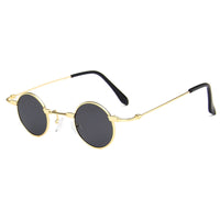 Small Round Sunglasses Women Men UV400 Metal Brand Designer Punk Sun Glasses Steampunk Vintage Goggles Black Shades
