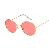 Retro Round Yellow Sunglasses Woman Brand Designer Sun Glasses For Female Male/man Alloy Mirror Oculos De Sol