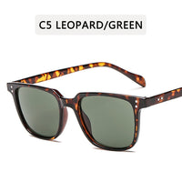 Design Sunglasses Men Driver Shades Male Vintage Sun Glasses Men Square Frame Mirror Summer UV400 Oculos de sol