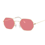Small Frame Square Sunglasses Woman Brand Designer Metal Mirror Sun Glasses Female Ocean Lens Oculos De Sol Feminino 