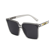 Vintage Square Oversized Sunglasses Women Men Brand Designer Transparent Gradient Sun Glasses Big Frame Eyewear UV400