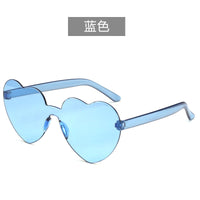 Candy color heart shape ocean personality glasses sunglasses