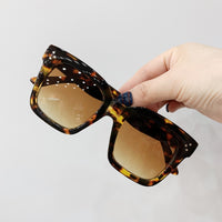 Luxury Square Sunglasses Women 2021 Brand Designer Retro Big Frame Sun Glasses Vintage Gradient  Female Oculos Feminino UV400