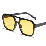 yellow Sunglasses Women Vintage Luxury Brand Oversized Ladies Driving Goggles Shades Sunglasses 2021 Trendy Unique Shades
