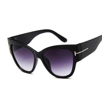 Oversized Sunglasses Woman Big Frame Cat Eye Gradient Lens Sun Glasses Female Male Vintage Brand Clear Mirror Shades Oculos