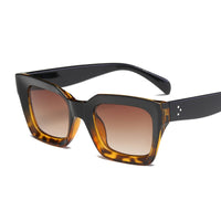 Women Luxury Brand Square Sunglasses Ladies Vintage Oversized Sun Glasses Female Big Frame Uv400 Shades Black