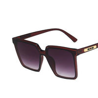 Vintage Square Oversized Sunglasses Women Men Brand Designer Transparent Gradient Sun Glasses Big Frame Eyewear UV400