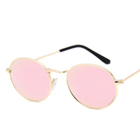 Retro Alloy Sunglasses Women Metal Round Sunglasses Women Vintage Oval Sun Glasses for Men Luxury Designer Gafas De Sol
