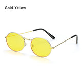 Women Female Oval Sunglasses Eyewear Driver Goggles Gold Small Retro Vintage Sexy Round Sunglasses Frame Cycling Accessories