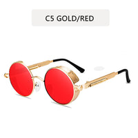 Metal Steampunk Sunglasses Men Women Fashion Round Glasses Brand Design Vintage Sun Glasses High Quality Oculos de sol