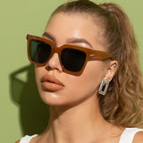 Sunglasses Women Brand Designer Retro Rectangle Sun Glasses Female Ins Popular Colorful Vintage Square Eyewear