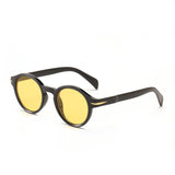 Small Round Sunglasses Women Men Vintage Yellow Sun GLasses Luxury Brand Designer Eyewear Korean Style UV400 Goggles