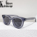 Concave Round Sunglasses for Women Fashion Brand Designer Small Sun Glasses Men Vintage Hip Hop Yellow Blue Eyewear Lady UV 400