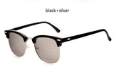 Half Metal Sunglasses Men Women Brand Designer Glasses Mirror Sun Glasses Fashion Gafas Oculos De Sol Classic