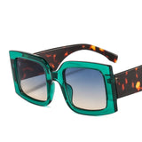 Oversized Square Sunglasses Vintage Designer Women 2021 Fashion Sun Glasses Green Shades UV400 Men Luxury Brand Male Female