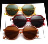 2021 New Fashion Style All-match Trend Sunglasses Personalized Round Frame Sunglasses Ins Trend Candy Color Big Frame Sunglasses