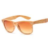 Bamboo Wood Square Sunglasses Woman Vintage Brand Designer Sun Glasses Female Male Fashion Rivet Mirror Driving Oculos De Sol
