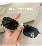 Narrow Men&#39;s Sunglasses Fashion Rectangle Women metal Luxury Brand Sun glasses 2021 Classic Oculos Masculino Glasses UV400