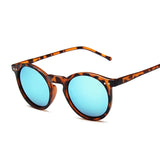 Vintage Leopard Round Sunglasses Women Fashion Cat Eye Mirror Sun Glasses Female Brand Designer Classic Gradient Oculos De Sol