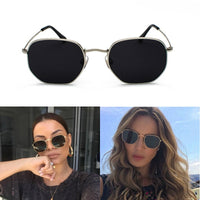 Men  Square Sunglases Hexagon Sun glasses  2021 Women  Fishing Glasses Gold gray Eyewear lentes metal frame sunglasses sunshade