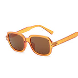 Black Yellow Square style Vintage Sunglasses Woman Retro Rivet Small Frame Male Sun Glasses Brand Designer Oculos De Sol