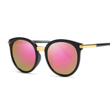 Vintage Round Cat Eye Sunglasses Woman Fashion Design Sun Glasses Female Retro Colorful Circle Cateye Glasses Oculos De Sol