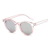 Vintage Black Cat Eye Sunglasses Woman Brand Designer Round Sunglasses Female Transparent Jelly Color Mirror Oculos De Sol
