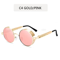 Metal Steampunk Sunglasses Men Women Fashion Round Glasses Brand Design Vintage Sun Glasses High Quality Oculos de sol