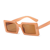 Small Rectangular Women&#39;s Sunglasses Retro Brand Designer Sun Glasses Square Vintage Zonnebril Dames Lenses Decorative