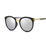 Vintage Round Cat Eye Sunglasses Woman Fashion Design Sun Glasses Female Retro Colorful Circle Cateye Glasses Oculos De Sol