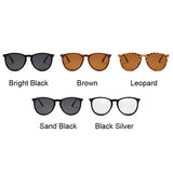 Brand Designer Round Cat Eye Sunglasses Men Retro Shades Male Sun Glasses Mirror Clear Vintage Fashion Driving Oculos De Sol