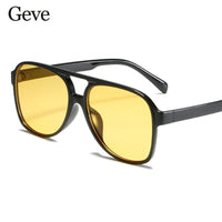 Trends Pilot Sunglasses Women Vintage Yellow Brand Designer Sunglass Female Oversized Popular Glasses Eyewear Shades UV400