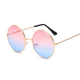 Vintage Small Round Sunglasses Woman Brand Designer Sunglasses Female Alloy Colorful Mirror Retro Black Circle Oculos De Sol