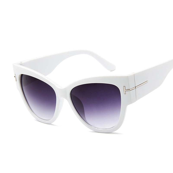 Cat Eye Sunglasses Woman Vintage Brand Black Shades Gradient Sun Glasses Female Cool One Piece Designer Oculos De Sol Feminino