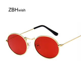 Retro Oval Sunglasses Women 2019 Luxury Brand Designer Vintage Small Black Red Yellow Shades Sun Glasses Female Oculos UV400