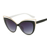 Cat Eye Sunglasses Women Vintage Fashion Butterfly Mirror Sun Glasses Female Retro Summer Style Metal Eyeglasses Luxury