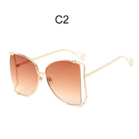 Oversized Sunglasses Women 2021 Brand Designer Big Square Sun Glasses Pearl Decoration Cat Eye Shades Butterfly Eyewear