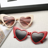 Love Heart Cat Eye Sunglasses Women Vintage Christmas Gift Black Pink Red Heart Shape Sun Glasses For Women Uv400