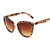 Vintage Cat Eye Sunglasses Women Fashion Brand Designer Sunglasses Female Sexy Leopard Cateyes Black Gradient Oculos De Sol