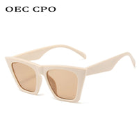 Cat Eye Sunglasses Women Fashion Brand Designer Sun Glasses Female Trend Shades Brown Eyewear UV400 O947