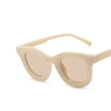 Concave Round Sunglasses for Women Fashion Brand Designer Small Sun Glasses Men Vintage Hip Hop Yellow Blue Eyewear Lady UV 400