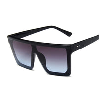 Luxury Brand Square Sunglasses Women Vintage Oversize Sun Glasses Female Big Frame Shades Black Lady Uv400