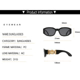 Vintage Rectangle Vintage Sunglasses Brand Designer Retro Sun Glasses Female Lady Shades Eyeglass Female Driver Goggles Eyewear