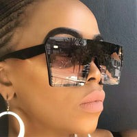 Vintage Square Sunglasses Women Oversized Gradient Plastic Sun Glasses Ladies Sports Style Cool Fashion Mirror Oculos De Sol
