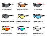 Polarized Sunglasses Men Brand Designer Square Sports Sun Glasses for Men Driving Fishing Black Frame Goggle UV400